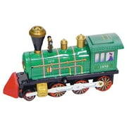Alexander Taron Train Locomotive Adult Collectible Key-wind Tin Toy - 5" - Green and Red