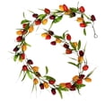 thumbnail image 2 of Tulip Garland Vine Verdsylv Artificial Tulip Garland Vine - Spring Flower Garland with Green Leaves for Wall Decoration, Festival Home & Wedding Backdrop, Festival Wall Decoration, Orange, 2 of 9