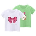 thumbnail image 2 of Frwgonr Boys Girls Graphic Tees Green 2-Pack Kids Summer Casual Daily Shirt Fashionable Graphic Tops Tee 2-10, 2 of 3