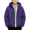 thumbnail image 2 of Cethrio Boys Winter Coats Size 8&nbsp;, Warm Windproof Skiing Waterproof Windbreaker with Pockets Purple Size 8, 2 of 5