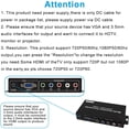 thumbnail image 2 of Convertidor de YPbPr/VGA a HDMI con Audio, 5 Componentes RCA/VGA a Adaptador HDMI, Compatible con Escala 1080P, Compatible con PC, Laptop, DVD, PSP, Xbox a Monitor/proyector HDMI, 2 of 6