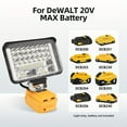 thumbnail image 2 of 4/6/8 inch Cordless LED Work Light for Dewalt 20V Battery Wide Beam Flood Light with Two USB Charging Port LED Light for Emergency Workshop  Garage (No Battery), 2 of 6