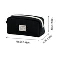 thumbnail image 3 of Dun Dun Solid Color Large Capacity Pencil Case Stationery Bag, 3 of 7