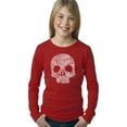 thumbnail image 1 of Girl's Word Art Long Sleeve - Flower Skull, 1 of 2