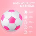 thumbnail image 4 of Pelotas de fútbol Deekin, 2 unidades con bomba, tamaños 2 y 3, rosa y blanco, 4 of 7
