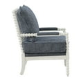 thumbnail image 4 of Kaylee Spindle Chair in Indigo Fabric with Antique White Frame, 4 of 9