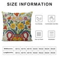 thumbnail image 5 of Shiartex Farmhouse Floral Blossom Tufted Throw Pillow Cover Spring Colorful Flower Vase Leaves Pillowcase Soft Square Cushion Case Yellow,Multi-Size, 5 of 5