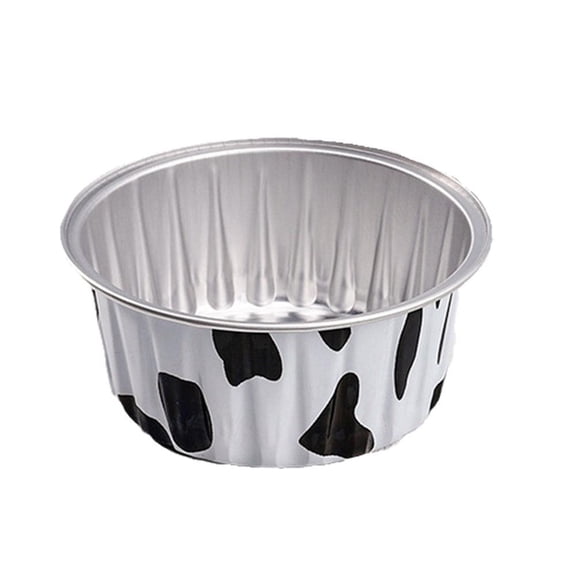 Disposable Aluminum Foil Tin Boxes, 10pcs, 130ml, Round, for Baking Grilling Steaming, Food Grade, Oven Microwave Safe