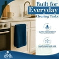 thumbnail image 4 of Dan River Bar Mop Cotton Kitchen Towel pack of 12 Super Absorbent And Reusable Cleaning Cloth - Opal Blue, 16x19in, 4 of 9