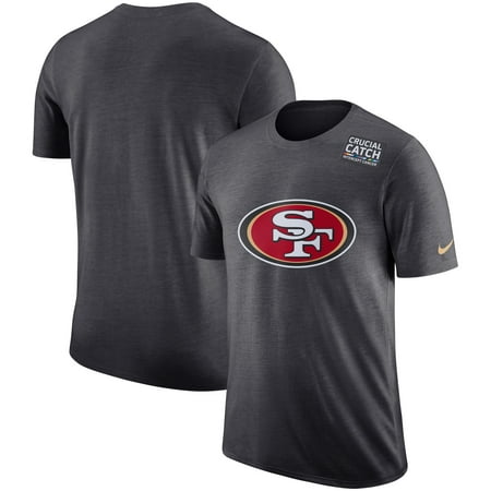 San Francisco 49ers Nike Crucial Catch Performance T-Shirt - Anthracite -