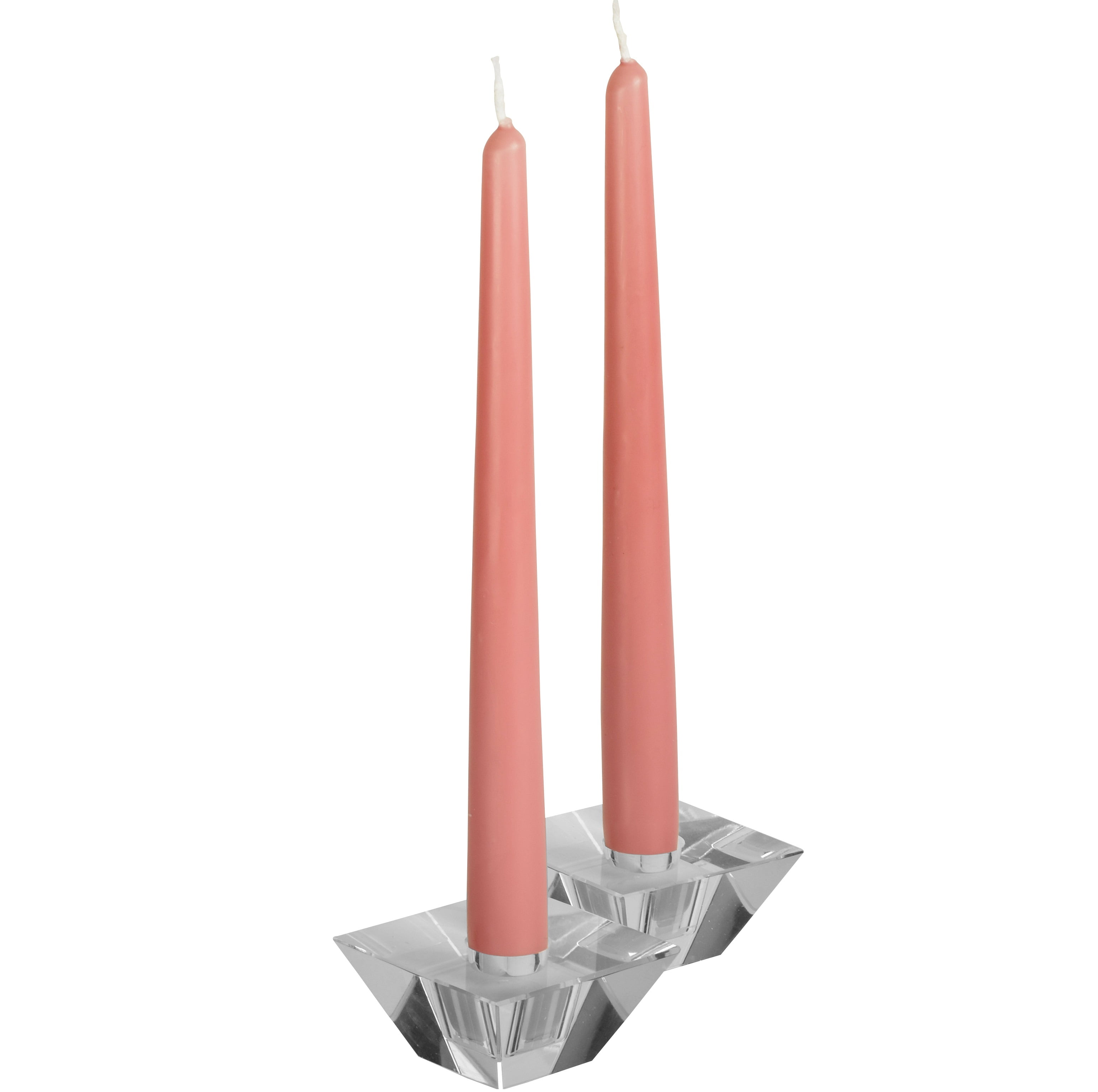 HYOOLA 14inch Dripless Unscented Rose Pink Taper Candles 12 hour
