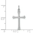 thumbnail image 2 of Sterling Silver Rhodium-Plated Fleur De Lis Cross Charm (22 X 15) Made In United States qc5250, 2 of 2
