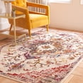 thumbnail image 4 of SAFAVIEH Crystal Debra Southwestern Area Rug, Light Blue/Burgundy, 5' x 8', 4 of 12