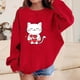 thumbnail image 5 of Blusas y camisas de manga larga con cuello redondo Estampado para niños Estampado de manga larga Casual Suelto Forro polar para mayor calidez Sudadera con capucha de manga larga con cuello redondo par, 5 of 5