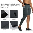 thumbnail image 6 of Xmarks Men's Single Leg Tight Sports Pants  1/2 One Leg Compression Tights Full Length for Basketball Comfy Single Leg Solid Color Long Pants Sports Base Layer Leggings, 6 of 7