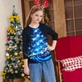 thumbnail image 5 of Favoffer Girls Raglan 3/4 Sleeve Shirts Christmas Crew Neck Soft Casual Tunic Tops Kids Girls Basic Layer Top Tees Blouses for Toddler Teen 3-12Y, 5 of 7