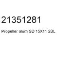 thumbnail image 3 of Volvo Saildrive Boat Propeller 21351281 | LH 15" x 11" Pitch Aluminum, 3 of 3