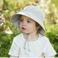 thumbnail image 4 of JAN & JUL Toddler Sun-Hat with UV Protection for Girls Boys, Cotton (M: 6-24 months, Grey), 4 of 5