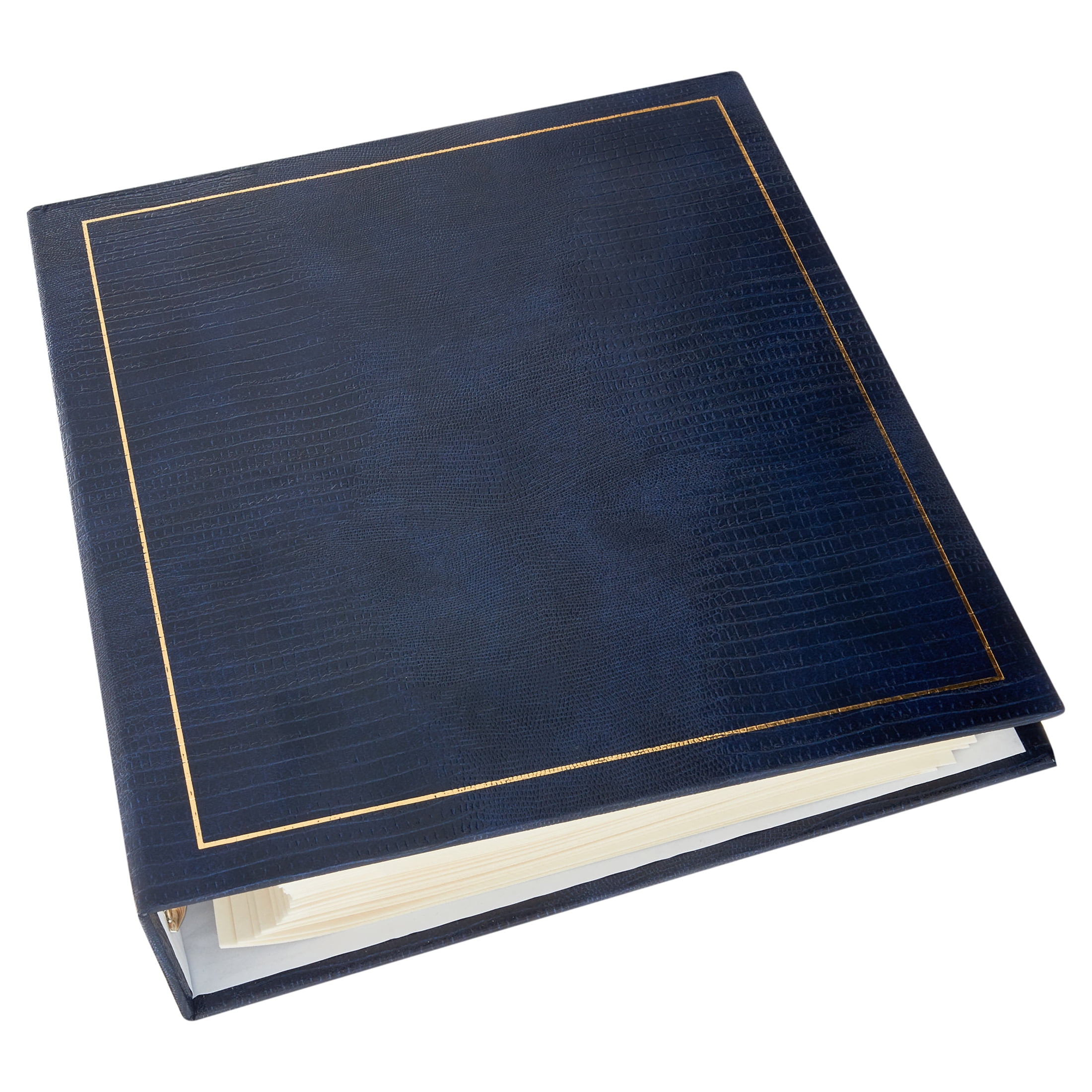 Pioneer Photo Albums Magnetic Self-Stick 3-Ring Photo Album 100 Pages (50  Sheets), Navy Blue Navy Blue Album