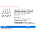 thumbnail image 2 of Hydraulic Valve Lifter Kit - Set of 12 - Compatible with 2000 - 2004 Nissan Xterra 3.3L V6 12-Valve VG33E 2001 2002 2003, 2 of 2