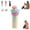 blue, variant on Automatic Cat Teaser, Electric wand equipped with retractable rope and soft plush ball, fun interactive toy for indoor cats to play and get daily exercise,black