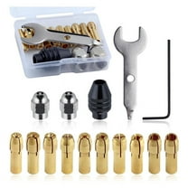 15PCS Drill Chuck Collet Set Rotary Collet Nuts Set 0.5-3.2mm Shank Replacement 4486 Rotary Tool Change Chuck Accessory
