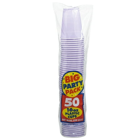 Lavender Big Party 16 oz. Plastic Cups (50 Count)