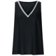 thumbnail image 5 of 2025 Camisetas sin mangas de lino para mujer con cuello en V profundo, sin mangas, informales, de verano, holgadas y con volantes, de poliéster, varias tallas para primavera/otoño, 5 of 6