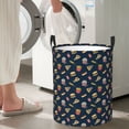 thumbnail image 4 of Lsque Fast Food pattern Laundry Hamper Basket, Tall Woven Rope Hamper Basket for Clothes, Lightweight Storage Basket, Collapsible Waterproof-Medium, 4 of 8