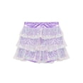thumbnail image 7 of YiZYiF Kids Girls Shiny Sequin Camisole Crop Top with Skirt 2-Piece Modern Jazz Latin Dance Outfits Light Purple 14, 7 of 7