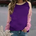 thumbnail image 2 of GigrtiJin Women Long Sleeved Gradient Sweatshirt Plus Size Round Neck Casual Pullover Top Fashion Going out Basic Blouse, 2 of 5