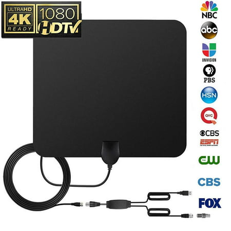 [2019 Newest] HD Antenna,HD Digital Indoor TV Antenna Version, 150 Mile Range HDTV Antenna with Amplifier Signal Booster for 1080P 4K Free TV Channels, Amplified 17ft Coax