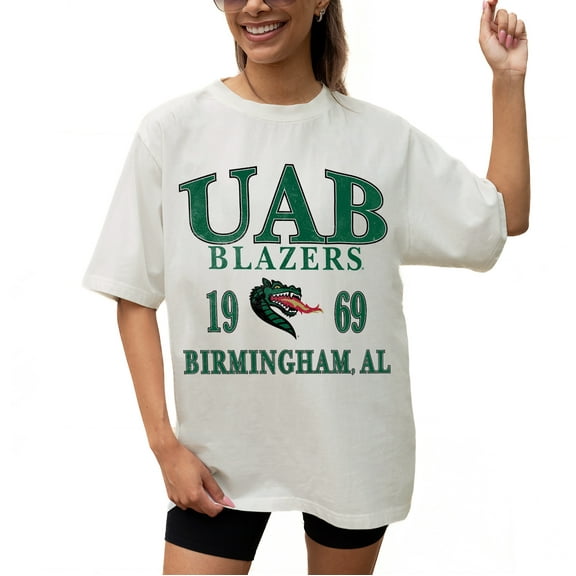 Women's Gameday Couture Cream UAB Blazers Unity Oversized T-Shirt
