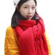 thumbnail image 5 of Bufanda de lana para mujer, invierno, gruesa, otoño, cuello cálido, para estudiantes, pareja, bufanda de punto negra para hombre, 5 of 6