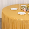 thumbnail image 5 of BalsaCircle 120 in Gold Sequin Dots Polyester Round Tablecloth Wedding Party Events Reception Decorations Supplies, 5 of 6