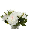 thumbnail image 2 of Vickerman 17" Artificial White Peony Bouquet in Glass Vase, 2 of 2