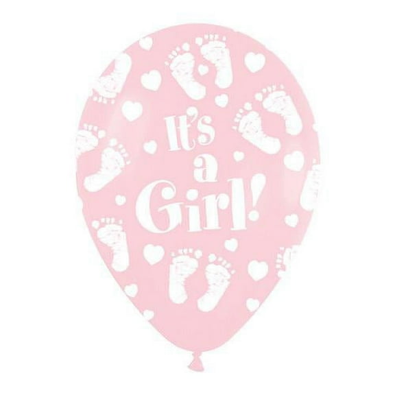 LOONBALLOON Baby-Shower Balloons, 11″ IT'S A GIRL FOOTPRINT