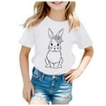 thumbnail image 2 of TZEWGL T-Shirts For Child Bunny Cute Bunny Rabbit Graphic Short Sleeve Clothes For Girls Boys size 5-6T, 2 of 4