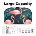 thumbnail image 3 of Flamingo Digital Bag Charger Case Cord Organizer for Travel Canvas Storage Box Small, 3 of 6