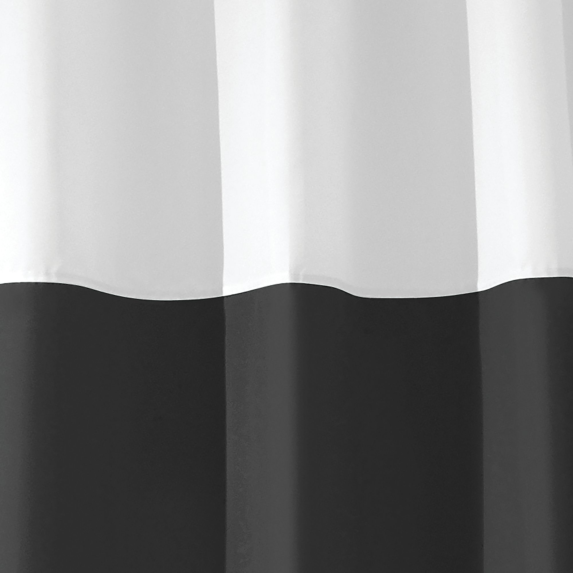 InterDesign Zeno Fabric Shower Curtain, Stall 54" x 78", Black/White - image 3 of 5