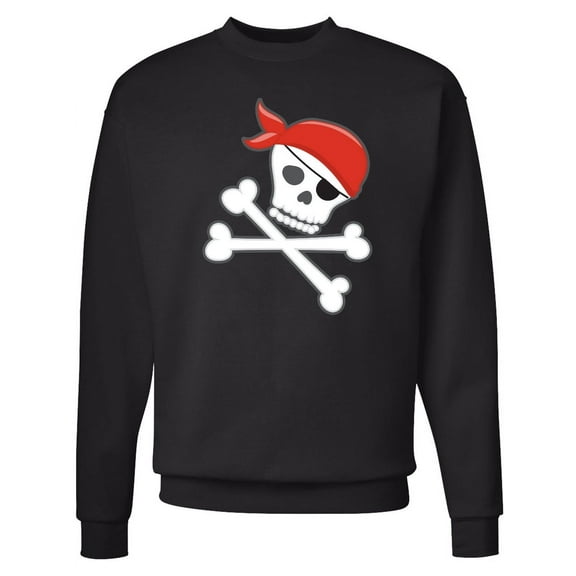 Inktastic Pirate Skull and Crossbones Adult Sweatshirt