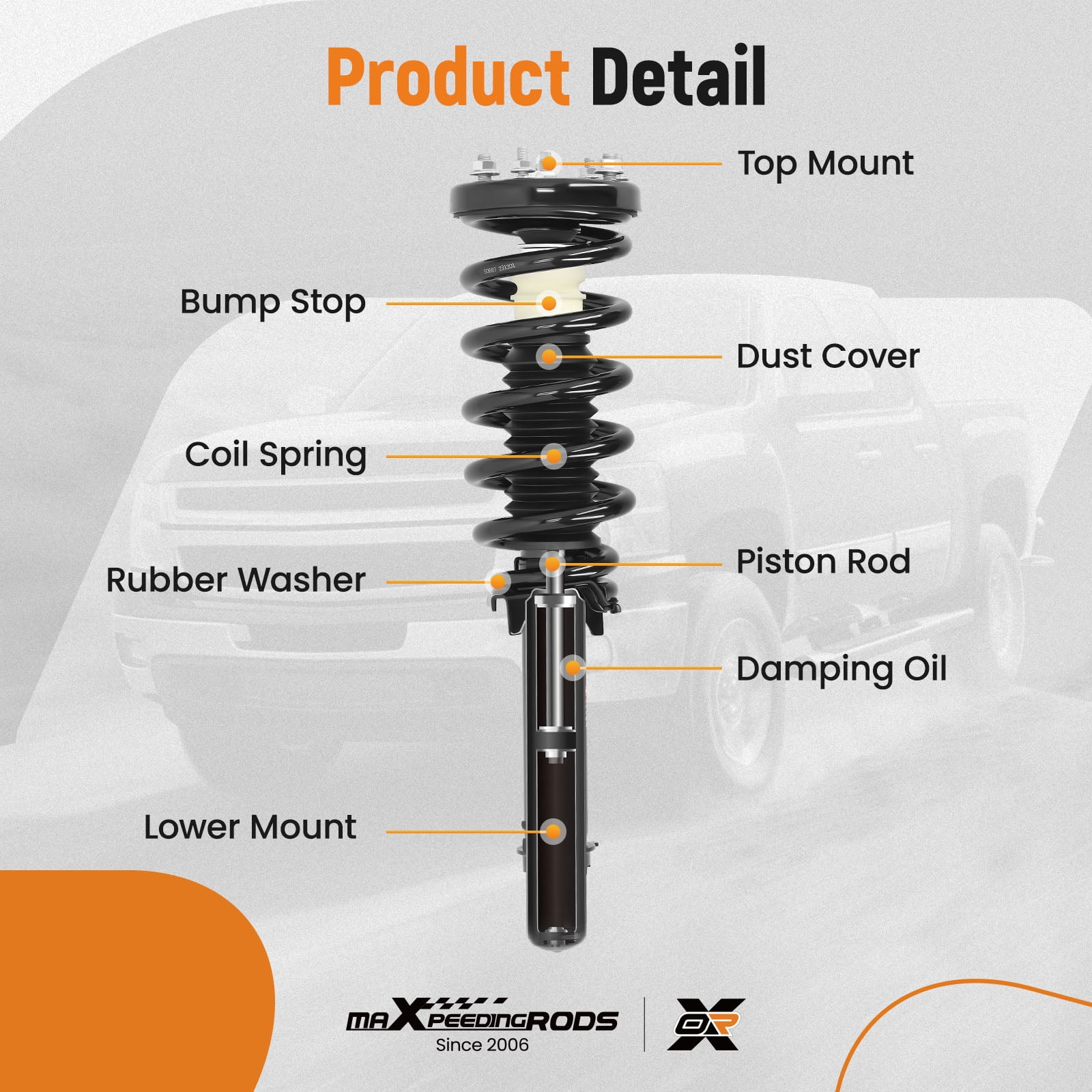 maXpeedingrods Front Pair Struts for 2009-2012 Acura TSX, 172771 172770 Complete Struts Coil Spring Assembly Shock Absorbers