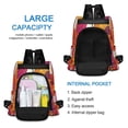 thumbnail image 6 of FORMRS Women's Travel Backpack Purse Anti-Theft Hidden Pockets Casual Shoulder Bag, Purple Hand Drawn Floral, 6 of 7
