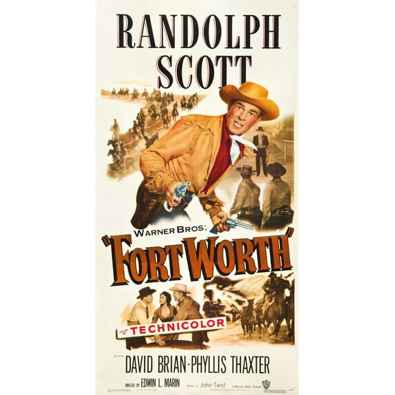 Fort Worth Top: Randolph Scott On Poster Art 1951. Movie Poster Masterprint (11 x 17)