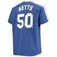 thumbnail image 3 of Men's Mookie Betts Royal/Gray Los Angeles Dodgers Big & Tall Fashion Piping Player T-Shirt, 3 of 3