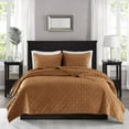 thumbnail image 3 of Madison Park Harper 3-Piece Velvet Cotton Coverlet Set in Orange, 3 of 5