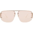 thumbnail image 1 of Trendy Aviator Sunglasses Mens Womens Retro Metal Rimless Frame Shades Lentes De Sol Para Mujer SJ1192-(Brown), 1 of 5