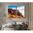 thumbnail image 2 of PixonSign Canvas Print Wall Art Set ATOP The Sunny Mountain Peak Nature Wilderness Photography Realism Contemporary Landscape Colorful Multicolor Ultra for Living Room, Bedroom, Office - 24"x36"x2, 2 of 5
