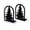 E, variant on LNOGEUPG Metal Bookends for Shelves, 6.88x4.72x3.34 Inch Modern Decorative Heavy Duty Study Book Support Stoppers for Office, Desk, Shelf, Room Cast Iron Simple Tall Bookends, 1 Pair