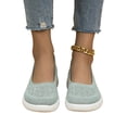 thumbnail image 4 of Willtoo Orthopedic Womens Square Toe Slip‑On Casual Flats Breathable Knit Mesh Upper Walking Shoes Lightweight Platform Sole Sneakers, 4 of 5